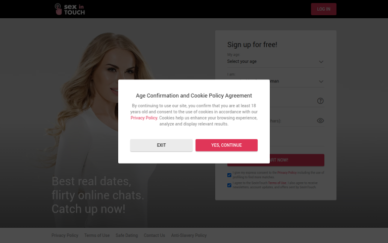 sexintouch.com Reviews & Reviews Website Screenshot