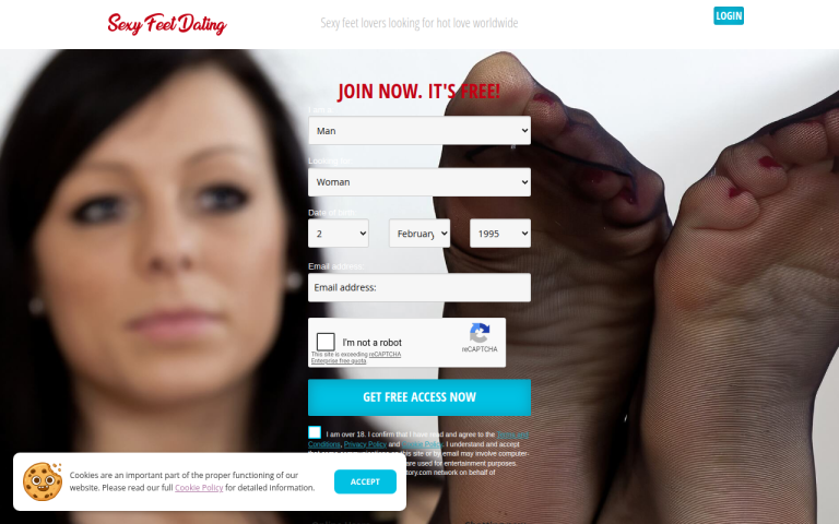 sexyfeetdating.com Reviews & Reviews Website Screenshot