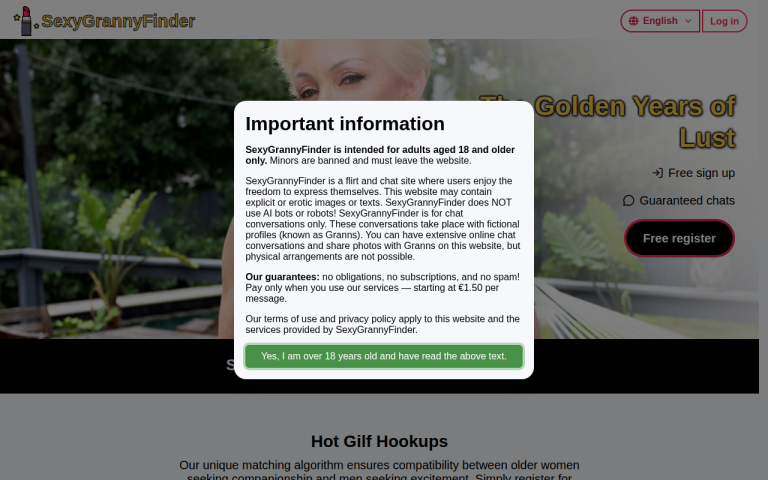 sexygrannyfinder.com Reviews & Reviews Website Screenshot