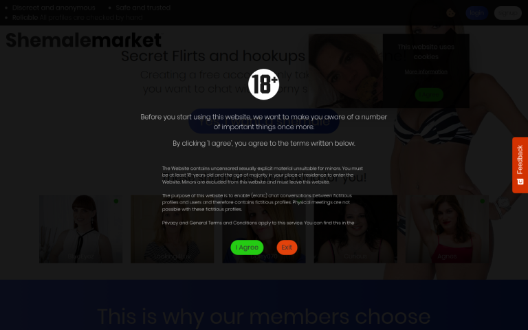 shemalemarket.com Reviews & Reviews Website Screenshot
