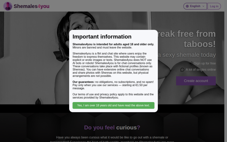 shemales4you.com Reviews & Reviews Website Screenshot