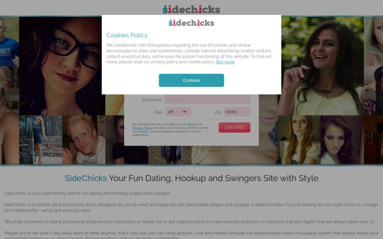 sidechicks.co Reviews & Reviews Website Screenshot