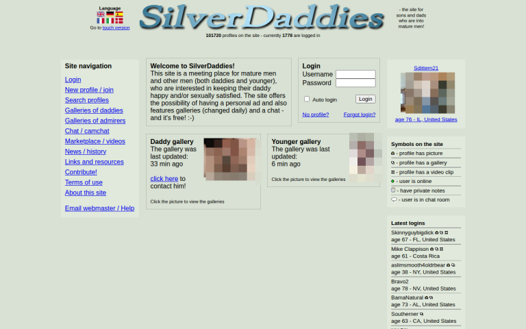 silverdaddies.com Reviews & Reviews Website Screenshot