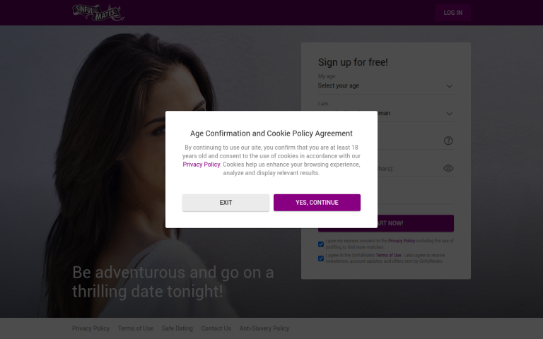 sinfulmates.com Reviews & Reviews Website Screenshot