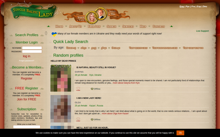 single-baltic-lady.com Reviews & Reviews Website Screenshot