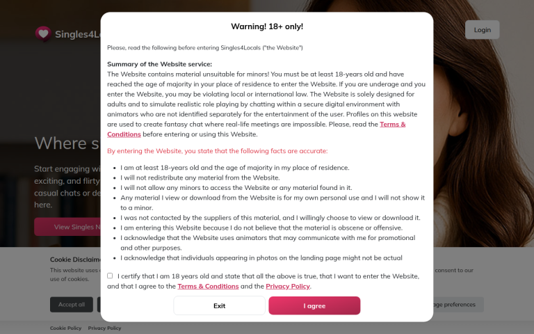 singles4locals.com Reviews & Reviews Website Screenshot