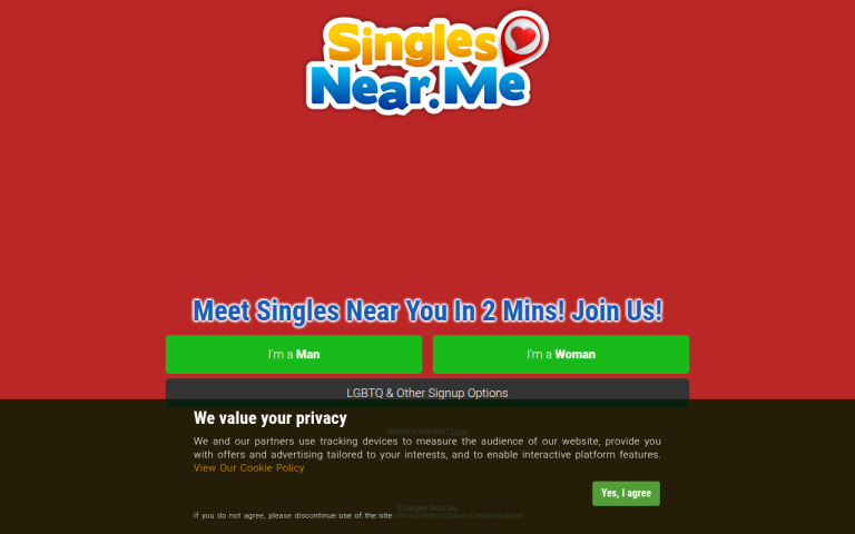singlesnear.me Reviews & Reviews Website Screenshot
