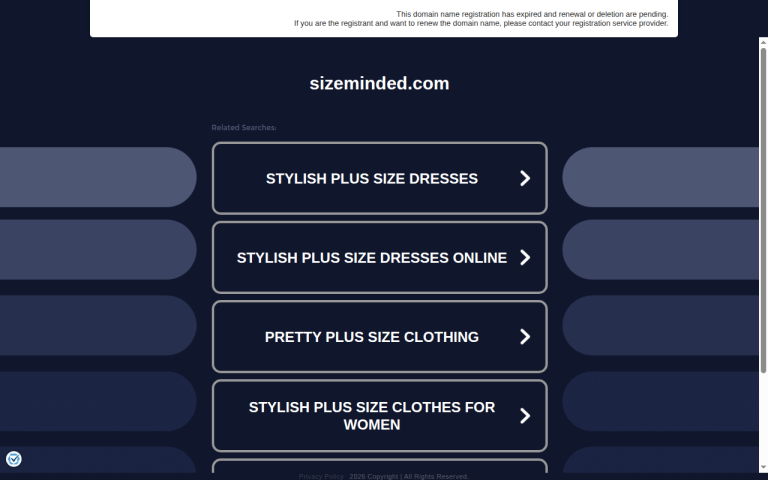 sizeminded.com Reviews & Reviews Website Screenshot