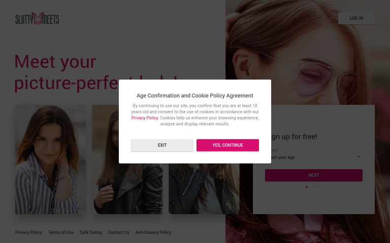 sluttymeets.com Reviews & Reviews Website Screenshot