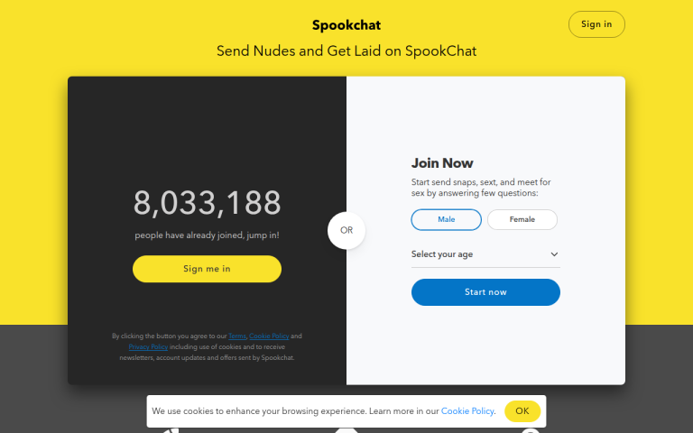 spookchat.com Reviews & Reviews Website Screenshot