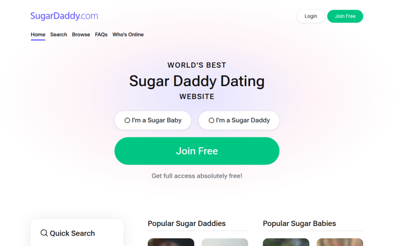 sugardaddy.com Reviews & Reviews Website Screenshot