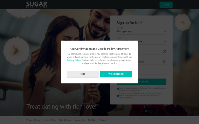 sugardaddyflirting.com Reviews & Reviews Website Screenshot