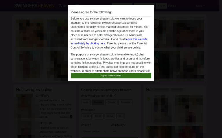swingersheaven.uk Reviews & Reviews Website Screenshot