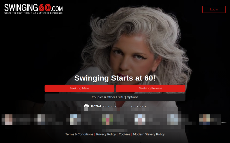 swinging60.com Reviews & Reviews Website Screenshot