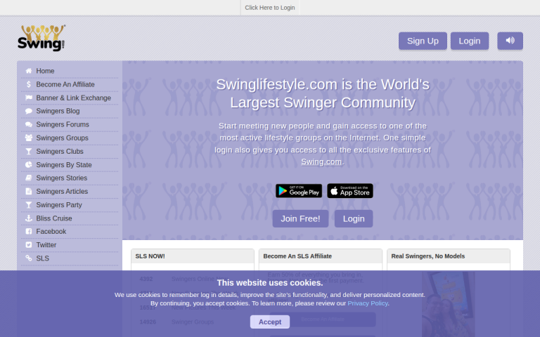 swinglifestyle.com Reviews & Reviews Website Screenshot