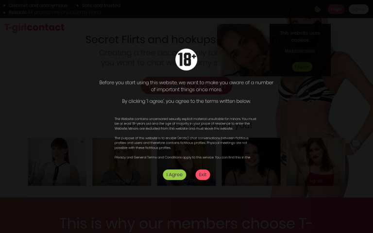 t-girlcontact.com Reviews & Reviews Website Screenshot