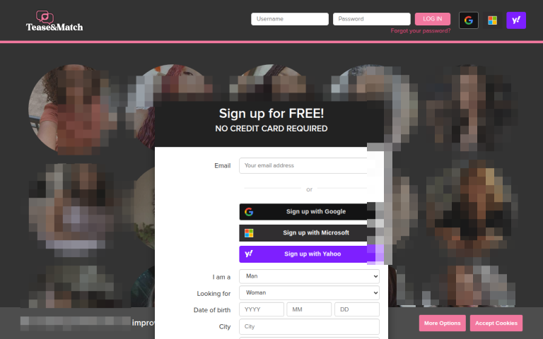 teaseandmatch.com Reviews & Reviews Website Screenshot