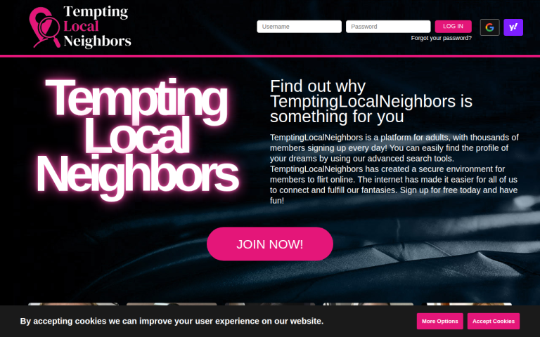 temptinglocalneighbors.com Reviews & Reviews Website Screenshot