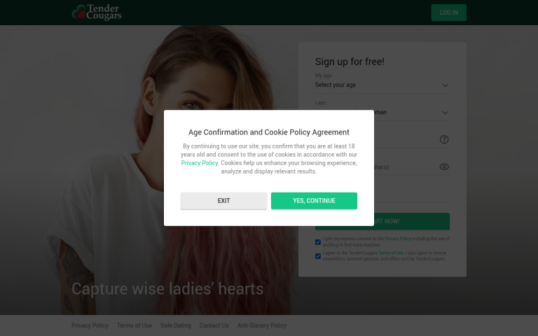 tendercougars.com Reviews & Reviews Website Screenshot