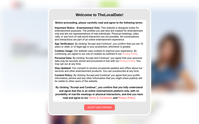thelocaldate.com Reviews & Reviews Website Screenshot