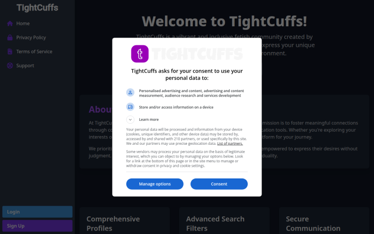 tightcuffs.com Reviews & Reviews Website Screenshot