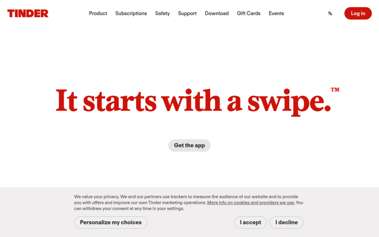 tinder.com Reviews & Reviews Website Screenshot