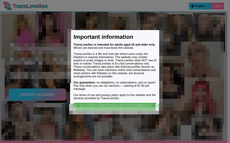 translovesex.com Reviews & Reviews Website Screenshot