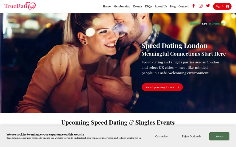 truedating.co.uk Reviews & Reviews Website Screenshot