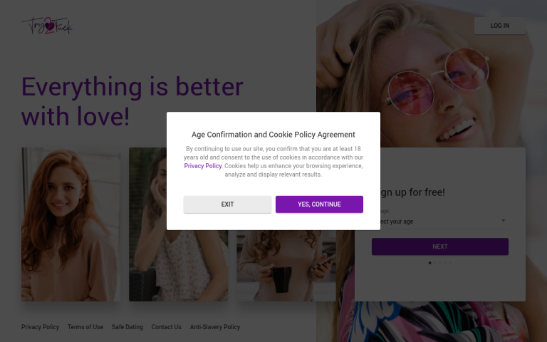 try2fuck.com Reviews & Reviews Website Screenshot