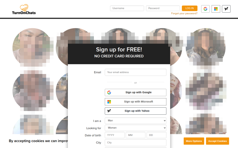 turnonchats.com Reviews & Reviews Website Screenshot