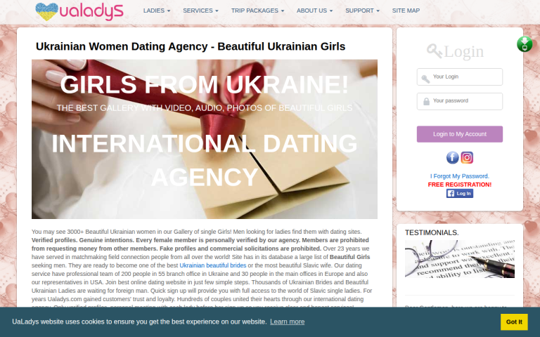 ualadys.com Reviews & Reviews Website Screenshot