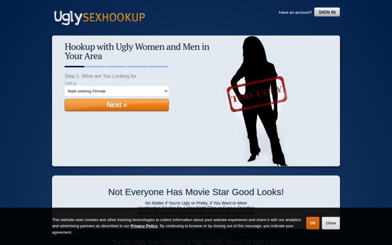 uglysexhookup.com Reviews & Reviews Website Screenshot