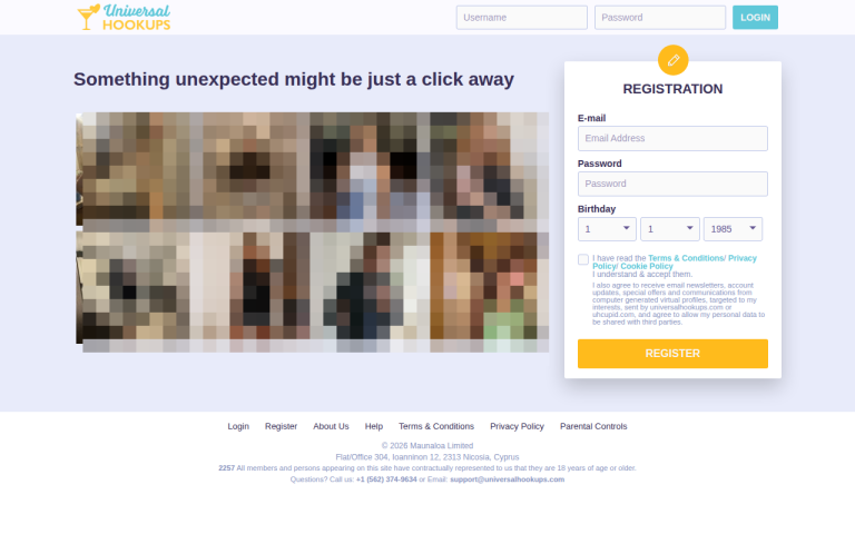 universalhookups.com Reviews & Reviews Website Screenshot