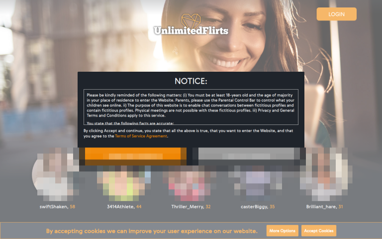unlimitedflirts.com Reviews & Reviews Website Screenshot