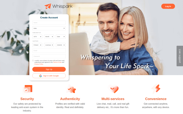 whispark.com Reviews & Reviews Website Screenshot