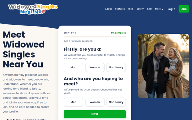 widowedsinglesnear.me Reviews & Reviews Website Screenshot