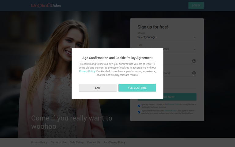 woohoodates.com Reviews & Reviews Website Screenshot