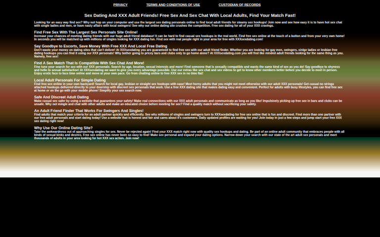 xxxsexdating.com Reviews & Reviews Website Screenshot