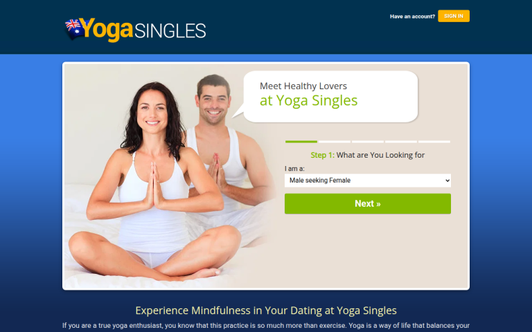 yogasingles.com.au Reviews & Reviews Website Screenshot