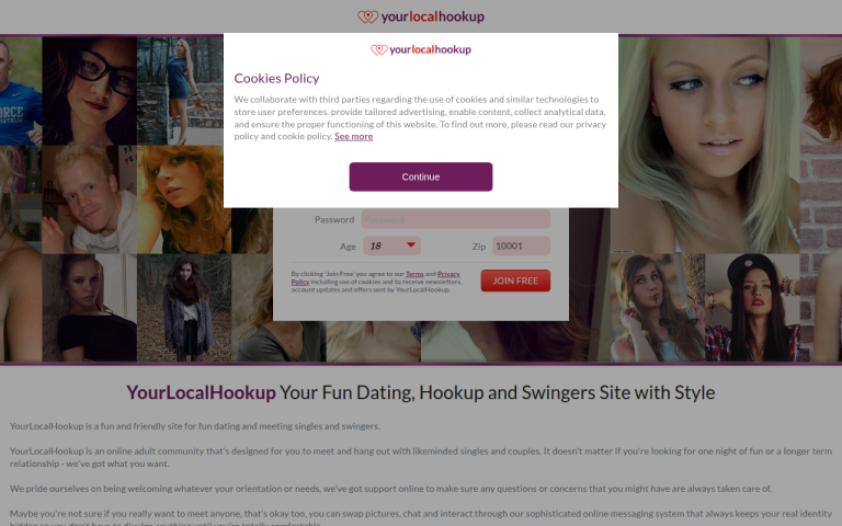 yourlocalhookup.com Reviews & Reviews Website Screenshot