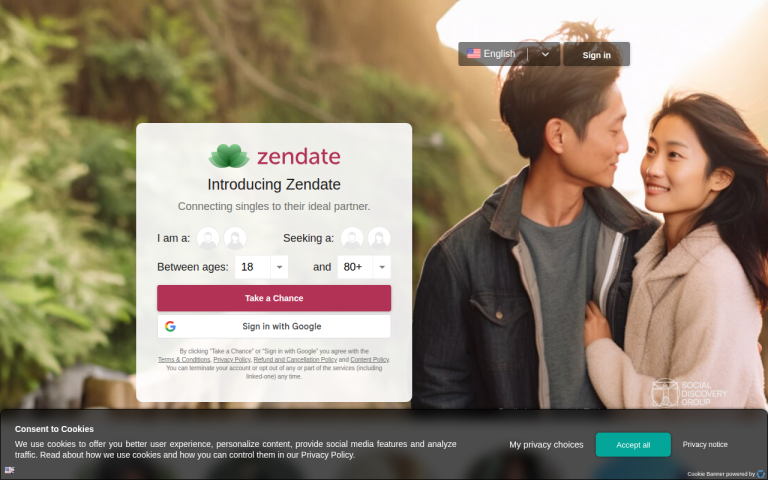zendate.com Reviews & Reviews Website Screenshot